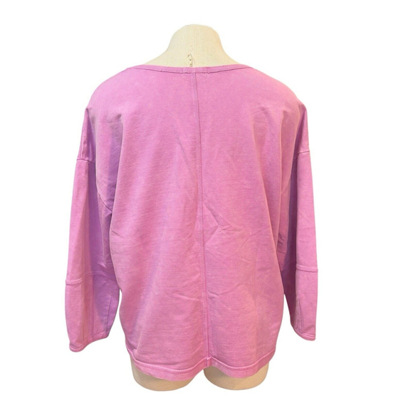 Habitat Womens Sweatshirt Crew Neck Garment Dyed Oversized Lagenlook Sz. S - Picture 4 of 6